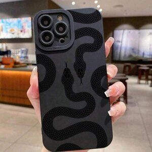 Snake iPhone 14 Pro Max case in black